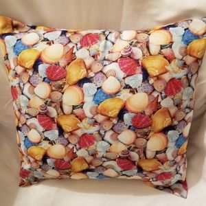 Handmade Seashells Covered Pillow